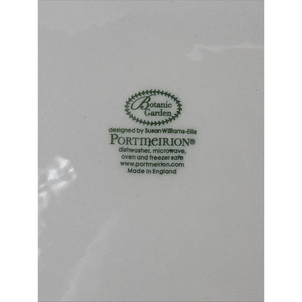 Portmeirion Botanic Garden Sunflower Motif Dinner Plate 10 inch Leaf Boarder - Picture 8 of 9